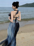 Thai Dress Summer Open Back Atmosphere Halterneck