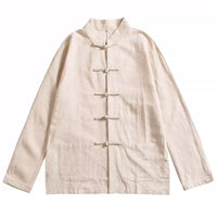 Duolou Retro Chinese Style Long Sleeve Cotton and Linen