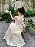 Strapless Fairy Sleeveless Seaside Holiday Dress Lace