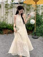 Strapless Fairy Sleeveless Seaside Holiday Dress Lace