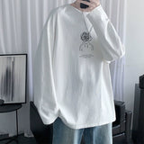 round Neck Pure Cotton Long Sleeves T-Shirt