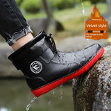 Men Winter Fleece-Lined Warm Site Fishing Rain Shoes