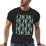 CHCH T Shirt Men Black Print Fashion White