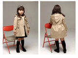 Long Style Hooded Toddler to Girl Red Windbreaker Coat