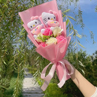 Cartoon Hello kitty Plush Doll Toy Stuffed Animals Creative Bouquet  Gifts