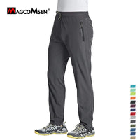 MAGCOMSEN Quick Dry Men's Sweatpants with Zip Pocket   Jogging Hiking