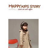 Long Style Hooded Toddler to Girl Red Windbreaker Coat