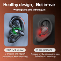 VAORLO TWS Wireless 5.2 Bone Conduction Touch Control LED