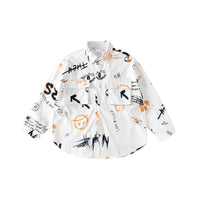 Boys Girl Street Dance Long Sleeve Graffiti Jacket Loose Joggers