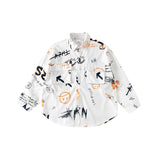 Boys Girl Street Dance Long Sleeve Graffiti Jacket Loose Joggers