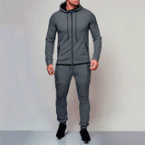 2 pieces  Running tracksuit men Sweatshirt Sports Set