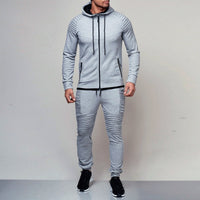 2 pieces  Running tracksuit men Sweatshirt Sports Set