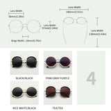 Classic Men Women Gorgeous Round Frame  Punk Style New Metal Polarized