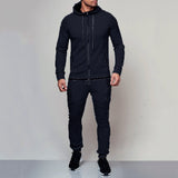 2 pieces  Running tracksuit men Sweatshirt Sports Set