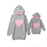 Parent-child Tops Heart-shaped Hooded