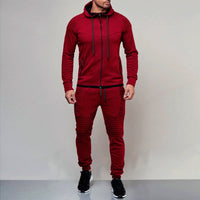 2 pieces  Running tracksuit men Sweatshirt Sports Set