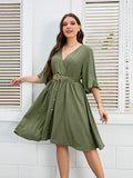 Casual plus Size Loose Backless Long Dress