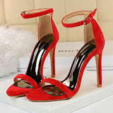 9cm Pointer toe Crystal Strap Stiletto Heels