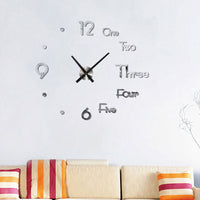 3D Wall Clock Modern Design DIY Acrylic Stickers