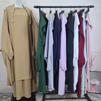 jilbab 2 piece set Muslim Abayas Sets Islamic Clothes Robe