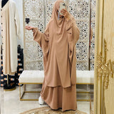 jilbab 2 piece set Muslim Abayas Sets Islamic Clothes Robe