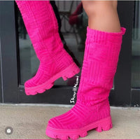 Women Thick-soled Thick-heeled Warm Cotton Boots