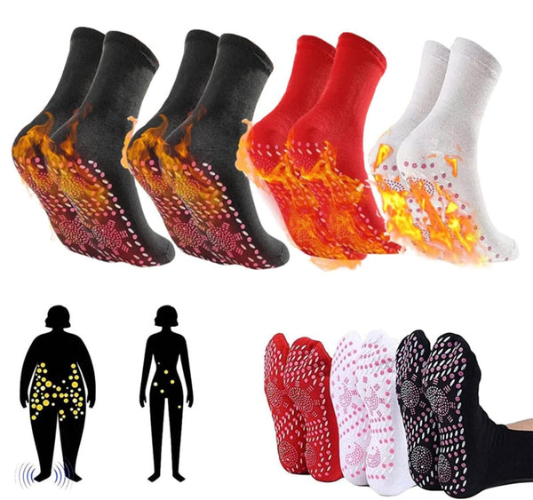 2 Pair AFIZ Tourmaline Slimming Health Self Heating Foot Massage Thermotherapeutic Sock