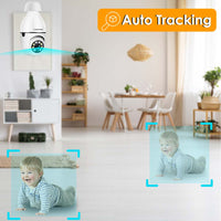 3MP E27 Bulb Camera WiFi Indoor Video Surveillance 1080P Home Security Monitor Full Color Night Vision Auto Tracking Carecam Pro