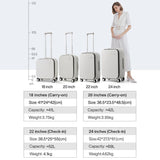 Mixi Patent Design Aluminum Frame Carry On Rolling Luggage 18 20 24 Inch